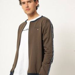 Zip-Front Sweatshirt with Contrast Panels-image-44