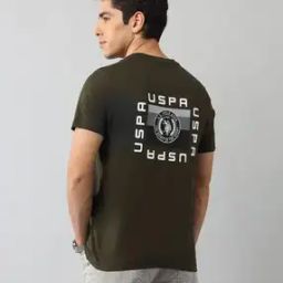 Men Logo Print Slim Fit Crew-Neck T-Shirt-image-52