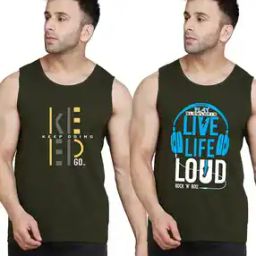 Men Pack of 2 Printed Sleeveless Vest-image-12