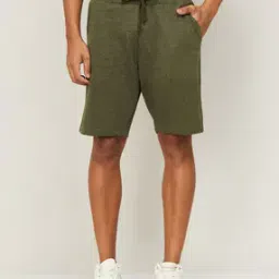 Mid-Rise Knit Shorts with Insert Pockets-image-36