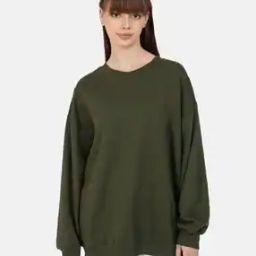 Women Oversized Fit Round-Neck Sweatshirt-image-79