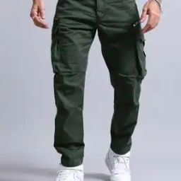 Men Tapered Fit Cargo Pants-image-89
