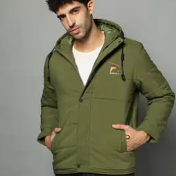 Zip-Front Hooded Puffer Jacket-image-2