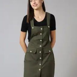 Cotton Twill Dungaree Dress-picture-26