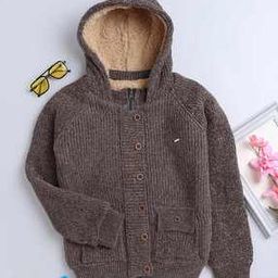Girls Knitted Sweater with Ribbed Hems-image-58