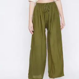 Flared Palazzo with Elasticated Waist-image-64