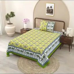 200 TC Printed Single Bedsheet with Pillow Cover-image-9