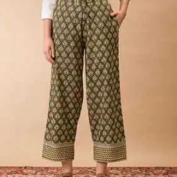Ethnic Print Mid-Rise Straight Fit Pant-14