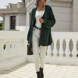 Women Patterned Relaxed Fit Front-Open Shrug-16