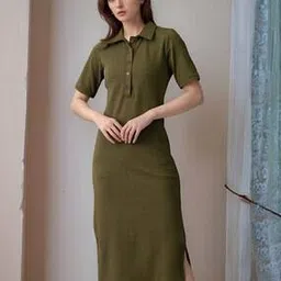 leia Women Spread Collar A-Line Dress-picture-5