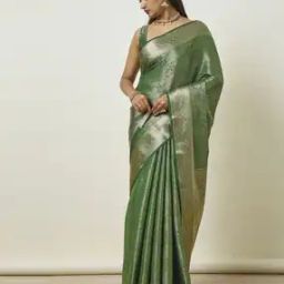 Women Woven Saree with Contrast Border-13