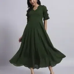 hello design Women Sweetheart-Neck Fit & Flare Dress-picture-0