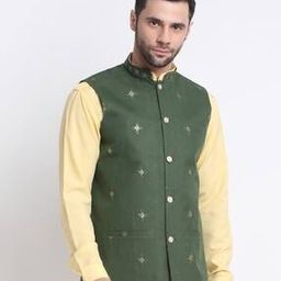 Men Embellished Nehru jacket with Insert Pockets-picture-23