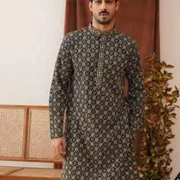 Men Embroidery Long Kurta-image-48