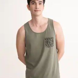 Cotton Regular Fit Pocket Print Tank Top-picture-23