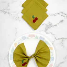 Pack of 4 Embroidered Table Napkins-53