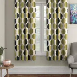 Set of 2 Polka-Dot Print Window Curtains-image-72