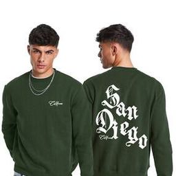 Men Typographic Print Slim Fit Crew-Neck Sweatshirt-image-26