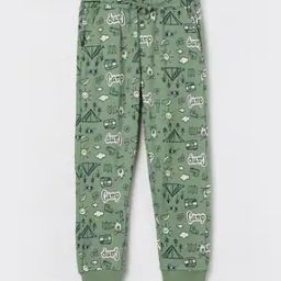 Boys Typographic Print Joggers with Elasticated Drawstring Waist-5