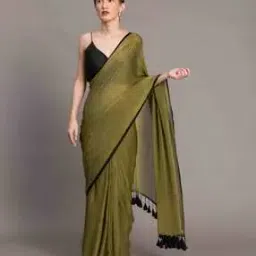 suta Cotton Saree with Tassels-picture-49
