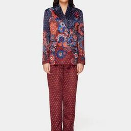 Floral Print Double-Breasted Jacket & Pants Set-image-19