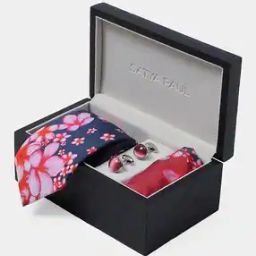 Spring Staples - Sakura Tie Pocket Square Cufflink Set-image-4
