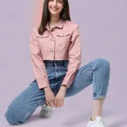 Button-Down Cropped Trucker Jacket-18