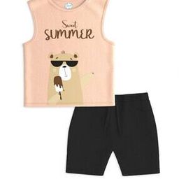 Typographic Print T-Shirt & Short Set-image-53