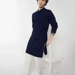 max Men Embroidered Slim Fit Long Kurta-picture-38