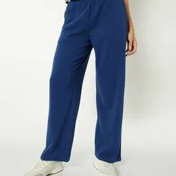 max Women Cotton Straight Track Pants-picture-43