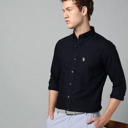 Men Tailored Fit Shirt with Patch Pocket-image-65