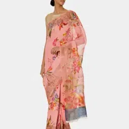 The In Bloom Floral Print Saree-image-2