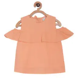 Cold-Shoulder Round-Neck Top-image-55