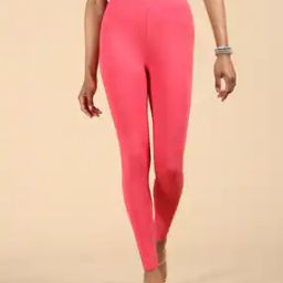 Women Ankle-Length Leggings with Elasticated Waist-image-2