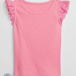Ribbed Top with Schiffli Embroidered Sleeves-image-44