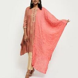 Women Scrunched Dupatta with Beaded Hem-image-24