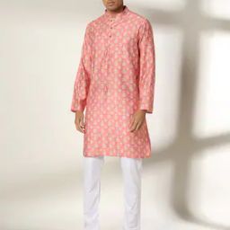Men Printed Slim Fit Kurta-image-102