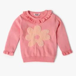 Floral Pattern Round-Neck Sweater-83