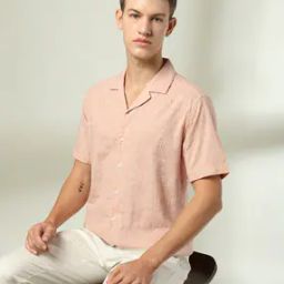 Men Embroidered Smart Fit Cotton Shirt-image-13