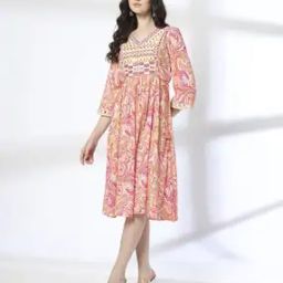 Women Printed Fit & Flare Dress-picture-18