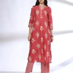 avaasa set Women Printed Straight Kurta with Palazzos-picture-38
