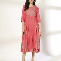 Women Floral Print Fit & Flare Dress-image-43
