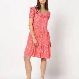 Women Paisley Print Tiered Dress-image-67
