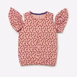 Printed Cold-Shoulder Top-image-18