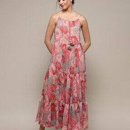 Women Floral Print Tiered Dress-image-60