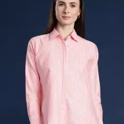 Women Striped Oversized Shirt-image-36