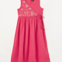 Girls Embroidered A-Line Dress-image-64