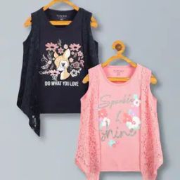 Girls Graphic Regular Fit T-shirt-image-96