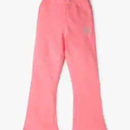 Girls Regular Fit Track Pants with Placement Brand Print-image-15