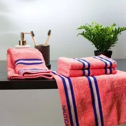 Set of 4 Striped Cotton Hand Towels 24" x 16"-image-96